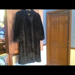 Long faux fur coat